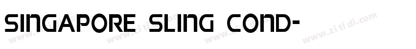 Singapore Sling Cond字体转换